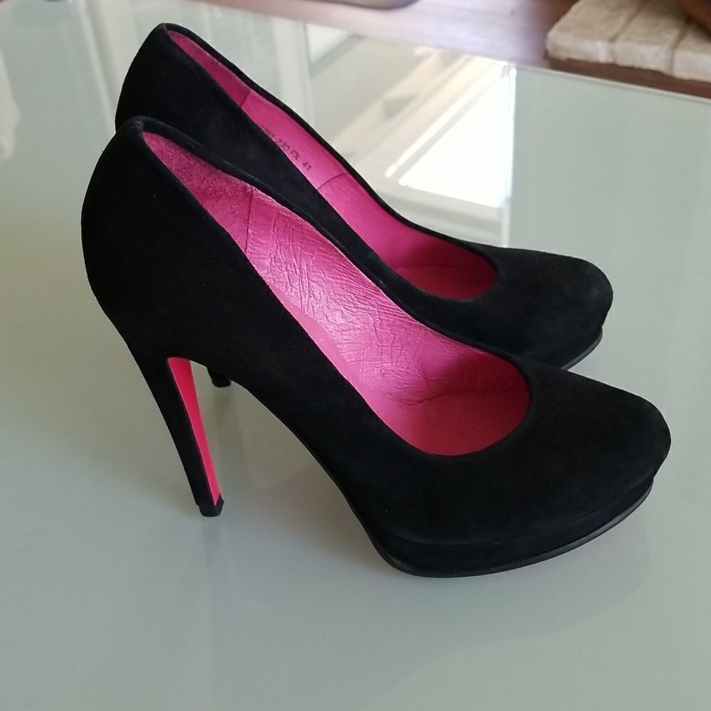 Buffalo London  Stiletto Kid Suede Pin Up Goth Glam Y2K BratCc Heels Size‎ 41